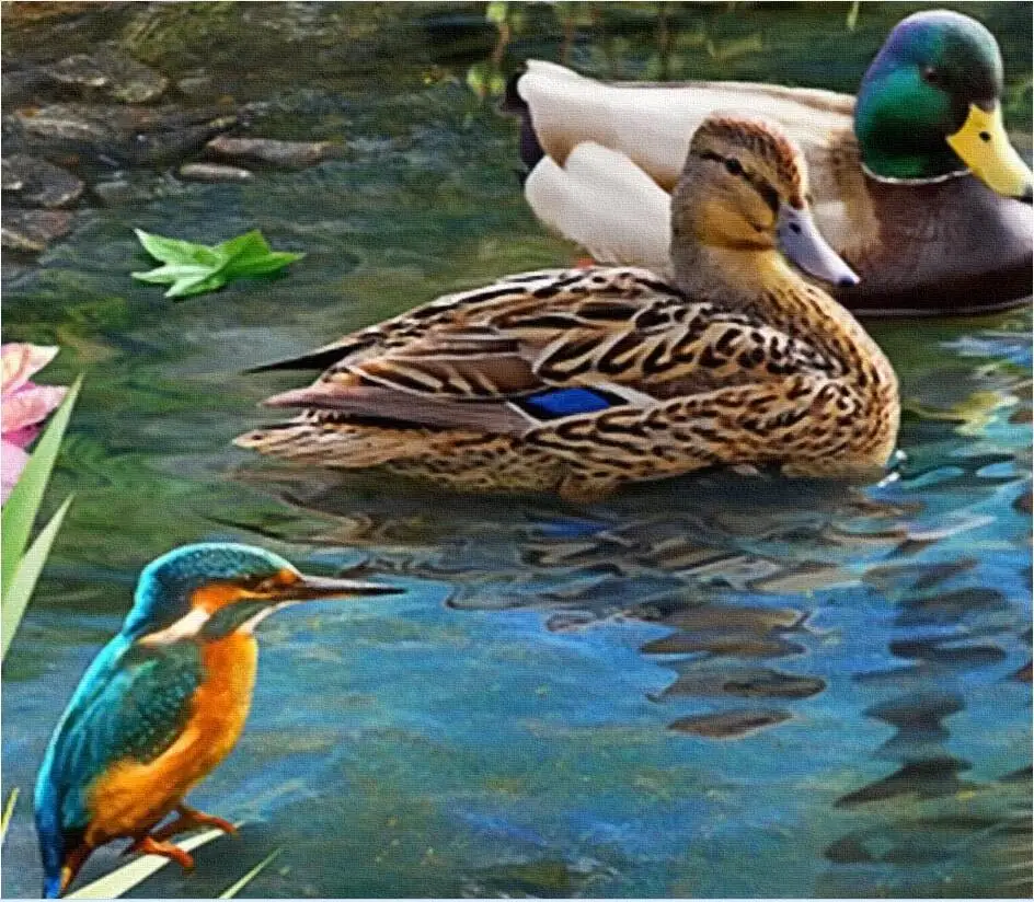 Настенные 3d обои на заказ для украшения стен загородный холм олень река живопись