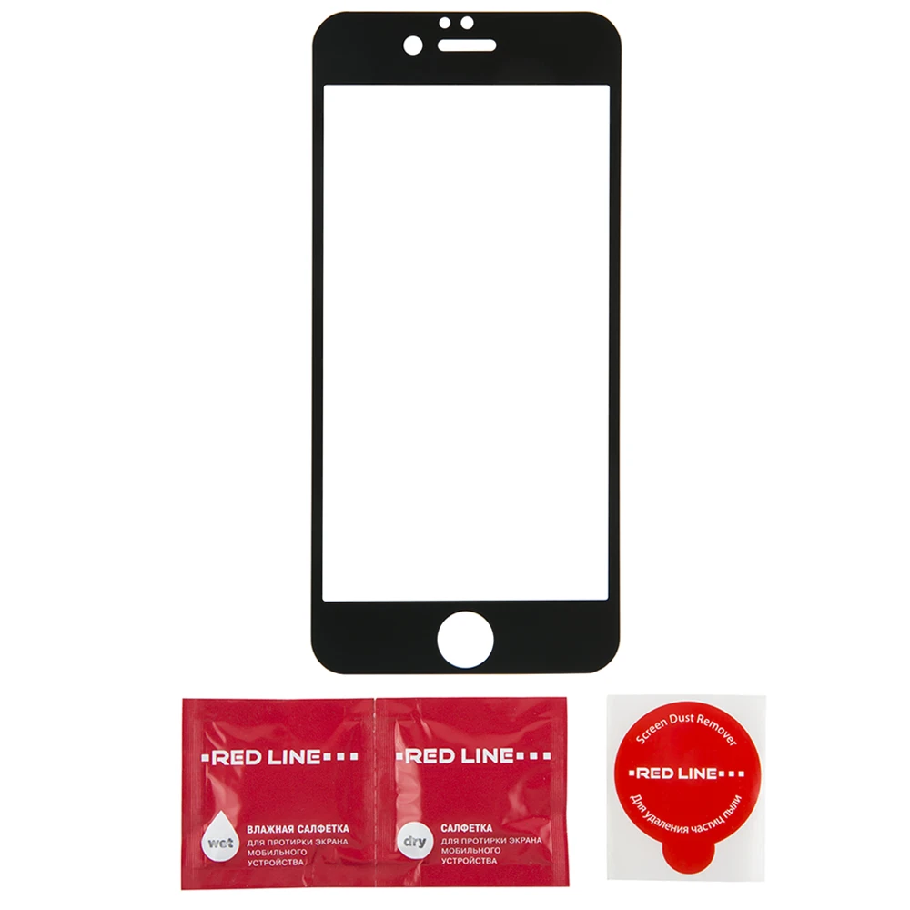 Защитное стекло Red Line для iPhone 6/6S (4.7&quot) Full Screen чёрное | Мобильные телефоны и