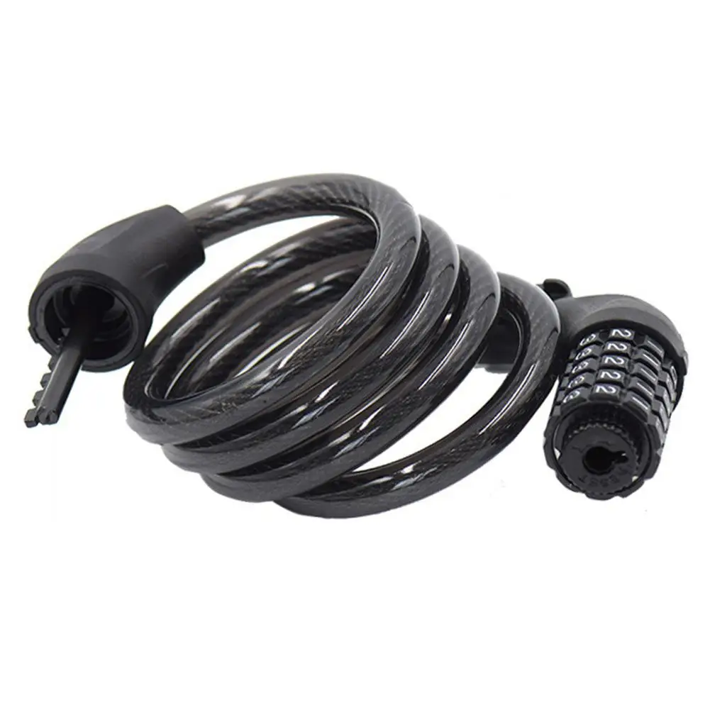 LumiParty Bike Cycling Lock 5 Digit Code Combination Bicycle Security Steel Cable Spiral accessories | Спорт и развлечения