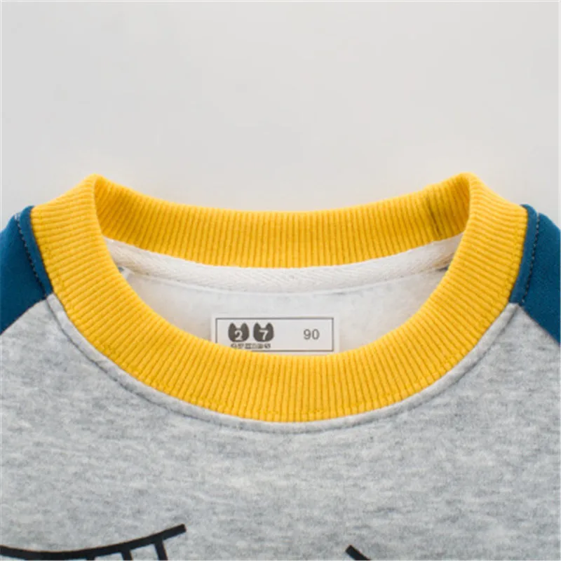 ideacherry Baby Boys T-shirts Children Cute Cartoon Lining Long Sleeve Printing Sweatshirt Hoodie Kid Autumn Winter Tops Clothes | Мать и