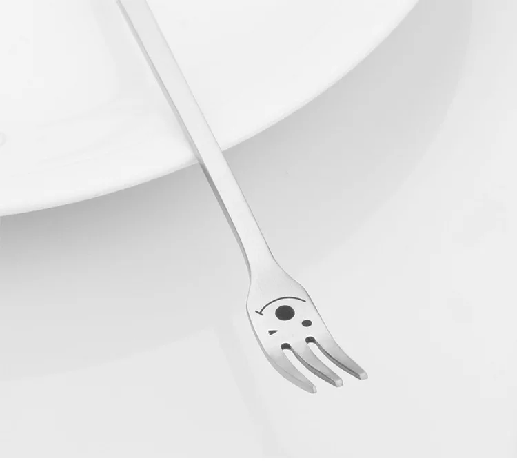 1 шт. столовые приборы из нержавеющей стали с длинной ручкой KX 215|fruit fork|dessert cake