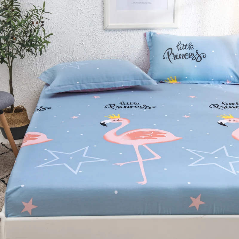 Постельные принадлежности с рисунком фламинго 3 шт. наволочкой хлопок 180x200 см