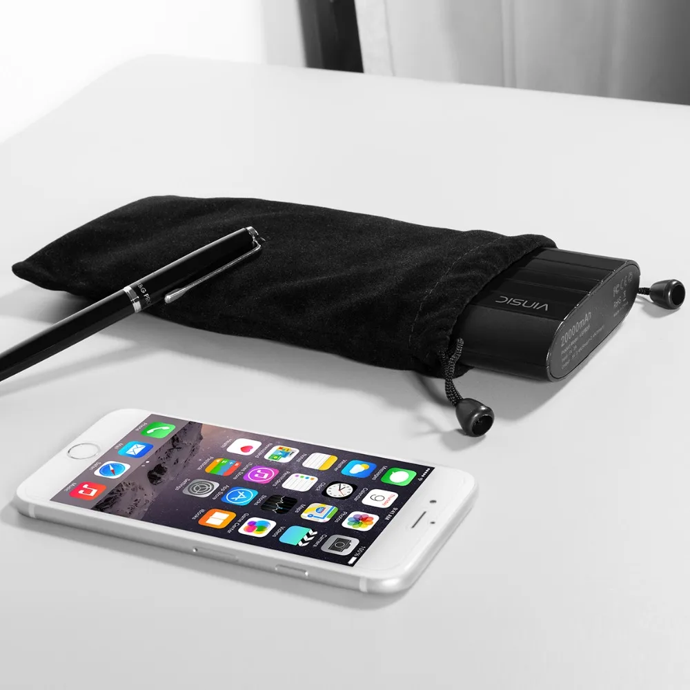 (Корабль из Сша) Vinsic ЖЕЛЕЗА P6 20000 мАч 2.4A Dual USB Порт Внешнее Зарядное Устройство
