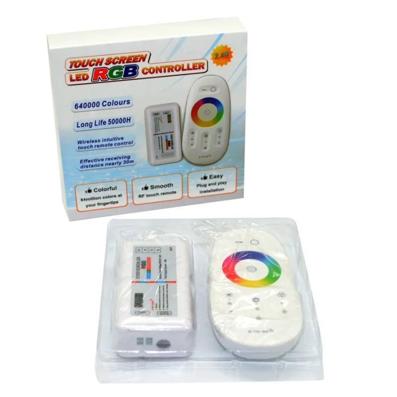 Светодиодная радиочастота 18A RGB LED Control ler 2 4G сенсорный экран Радиочастотный пульт