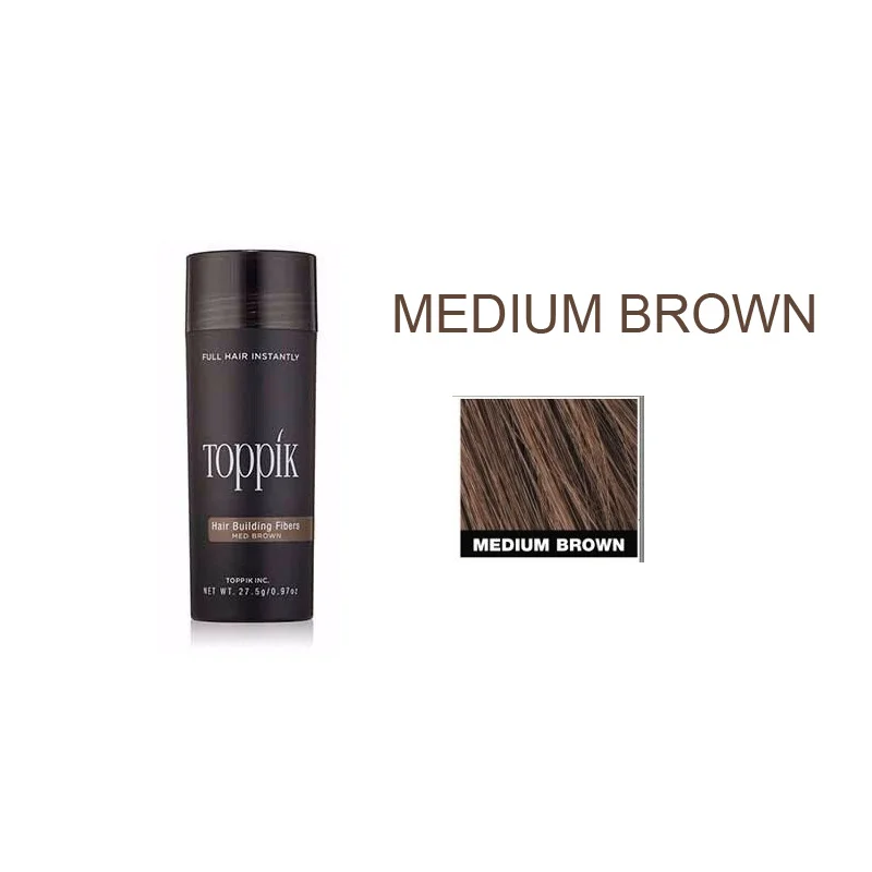 MED BROWN Женское и мужское натуральное покрытие для корней волос, утолщенные строительные волокна, консилер для выпадения волос, спрей 27,5 г - Цвет: MED BROWN