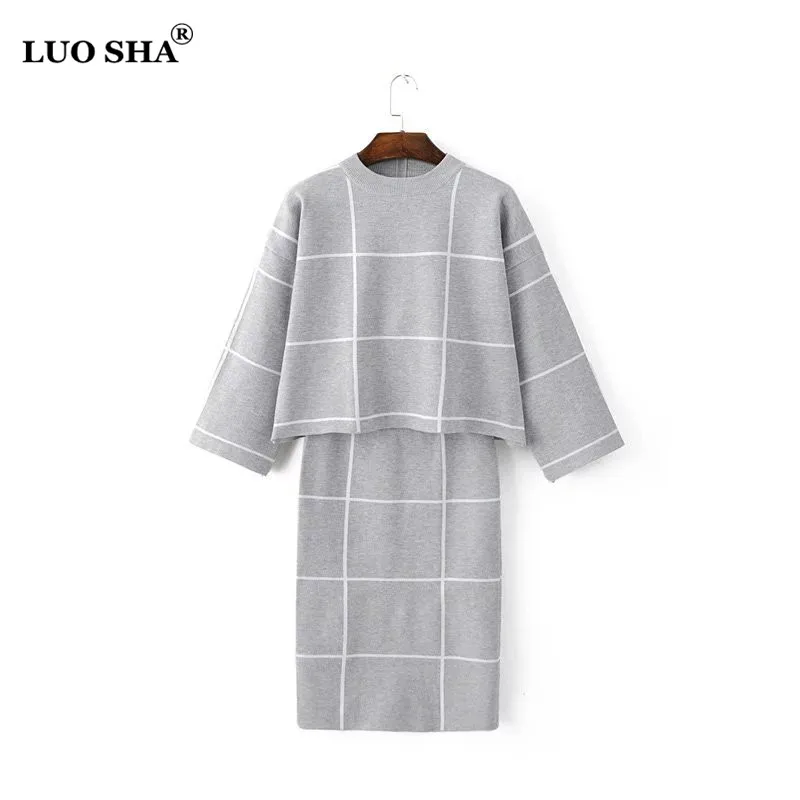 LUO SHA комплект из двух предметов женский спортивный костюм зимний клетчатый s с