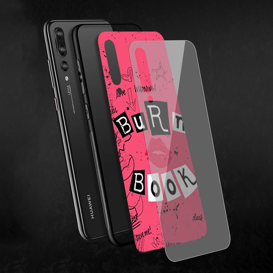 Чехол Lavaza из ТПУ со стеклом и надписью Mean Girls Kiss для Huawei Mate 20 P10 P20 P30 Y6 Y9 P smart lite Pro 2018