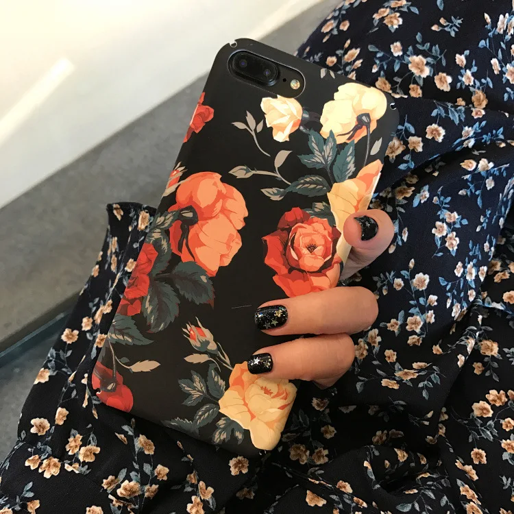 Роскошные LOVECOM Ретро Розы Цветочный розы Жесткий PC телефон чехлы для iphone 7 6 s 8 Plus X