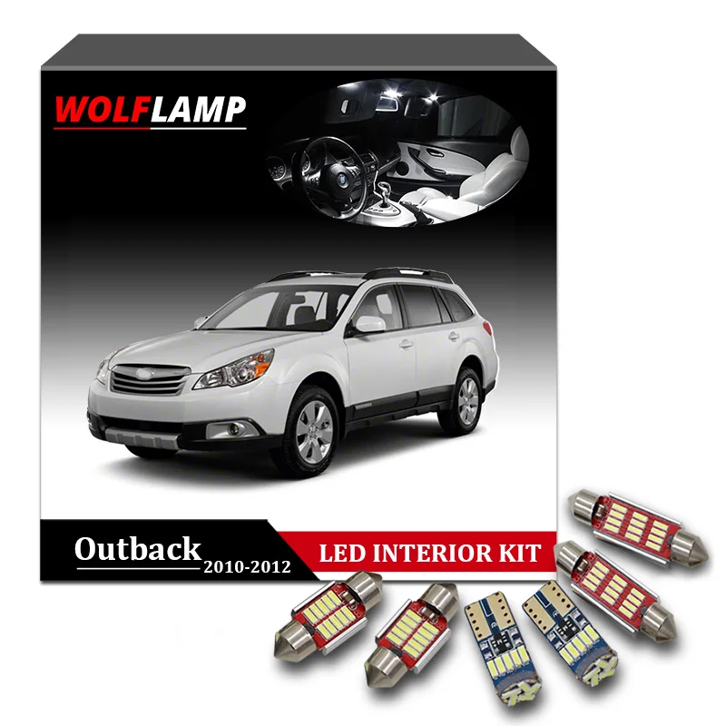 Wolflamp 10 шт. белые ледяные синие фонасветильник для автомобиля s 2010 2012 Subaru Outback