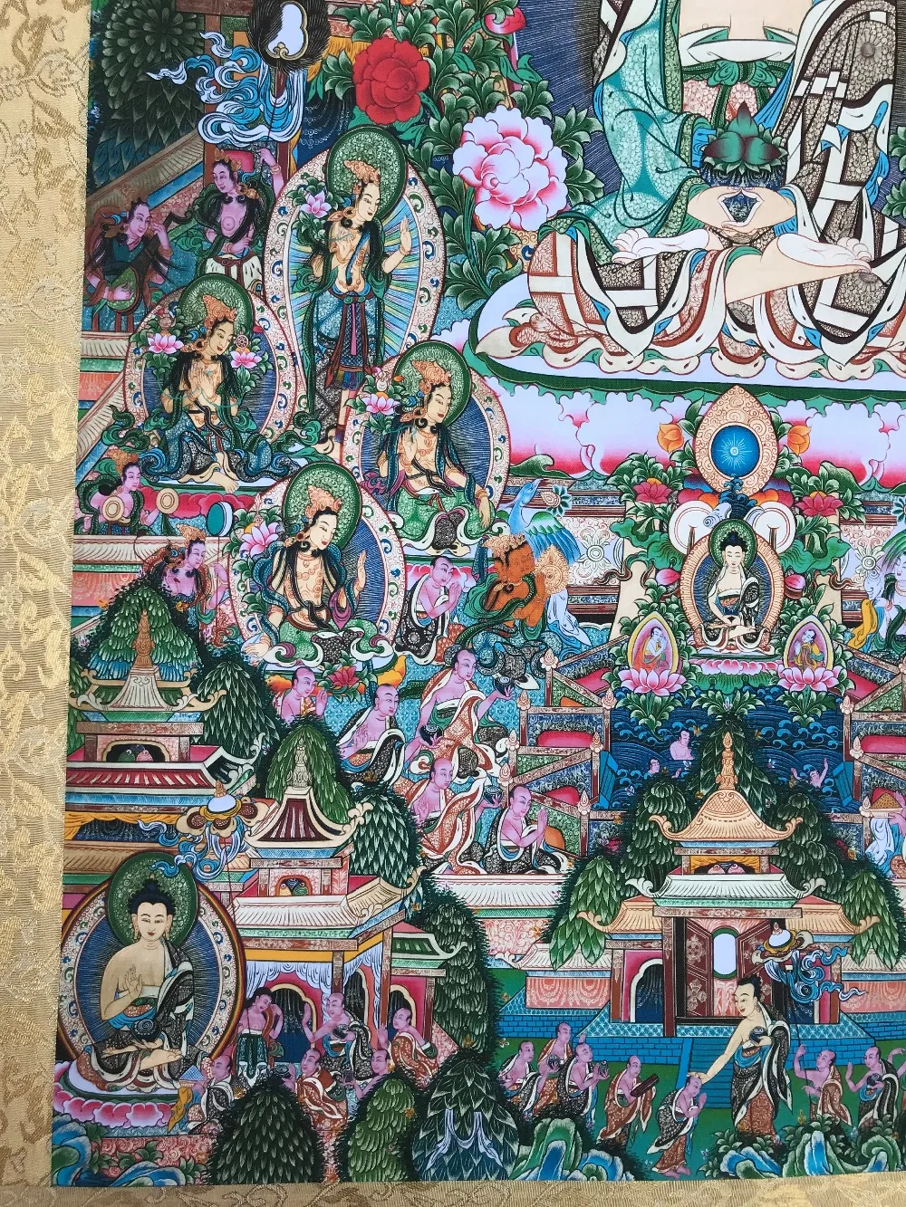 Chinese Tibetan Buddhist Thangka Buddhism God portrait | Дом и сад