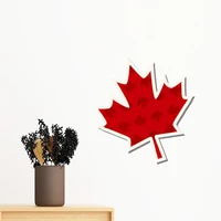 happy canada day vertical grain maple leaf removable wall sticker art decals mural diy wallpaper for room decal