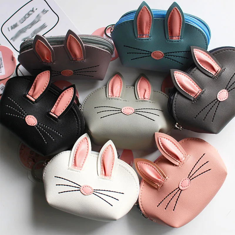 Девушки кошельки Кошелек для монет меховые наушники кошелек женщины милый
