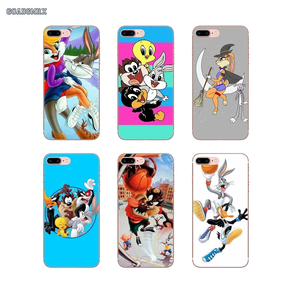 Прозрачные мягкие чехлы для iPhone 6 6S 7 8 Plus X XS MAX XR 4 4S 5 5S SE 5C Looney Tunes Bugs