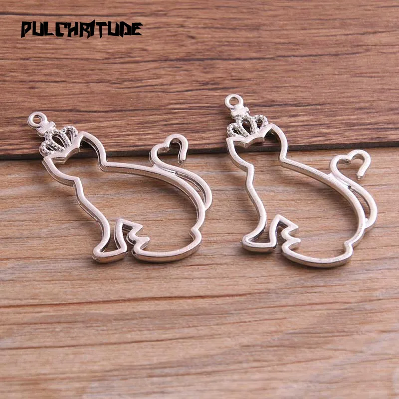 6pcs 33*35mm Three Color Alloy Jewelry Accessories Monkey Charm Hollow Glue Blank Pendant Tray Bezel 11C73 | Украшения и