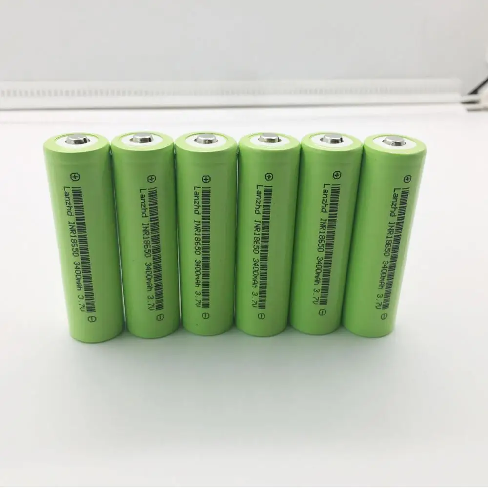 8 шт. 18650 батарея литий ионная 3 7 v 3400mah литиевая аккумуляторная INR18650 с острым для