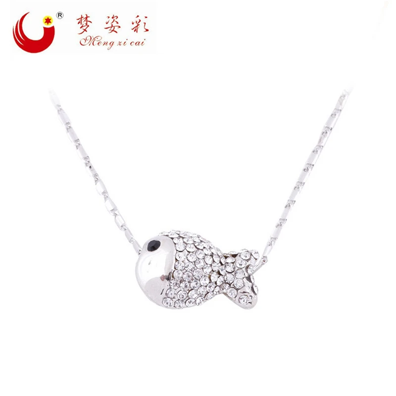 Fashion Colgante Oso Long Necklace Fish Sweater Necklaces Rhinestones for Women Birthday Gift T1319 | Украшения и аксессуары
