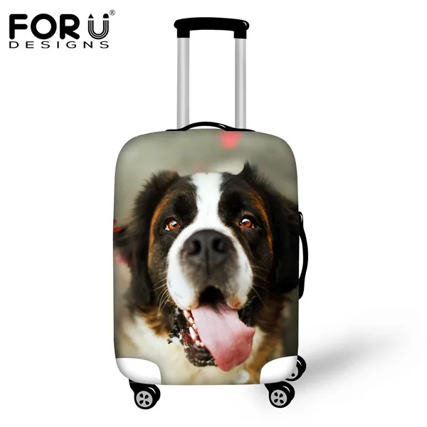 H1889M FORUDESIGNS/Эластичные аксессуары для путешествий, милый 3D принт с животными, собаками, багаж, защитный чехол для 18-30 дюймов, костюм, чехол, дождевик - Цвет: H1889M