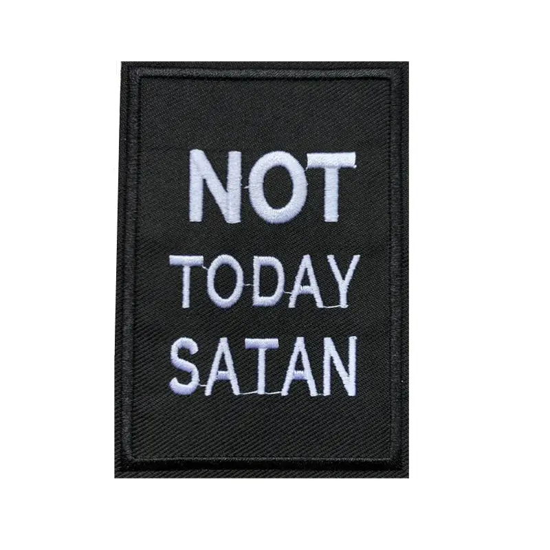 Вышивка букв нашивки шить железа на вышитые значки Not Today satan для сумки джинсы
