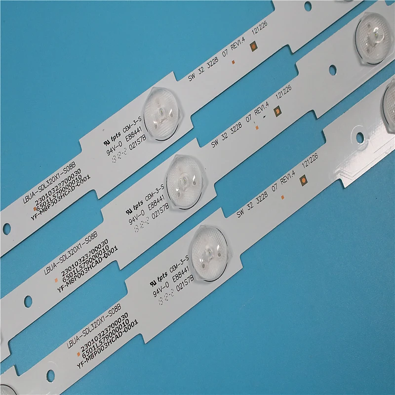 3 шт х для Skyworth 32E350E 32E320W 32E306C SW323228 07 LBUA-SDL320X1-S08B SW 32 3228 REV1.4 580 мм ТВ полоски 1 комплект =