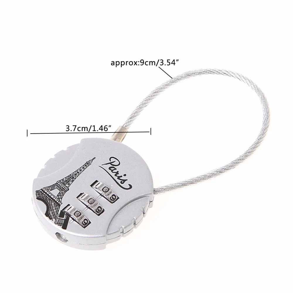 2018 nMini Cute 3 Digit Combination Travel Luggage Suitcase Lock Padlock Security 21B W-store Oct29_A | Обустройство дома