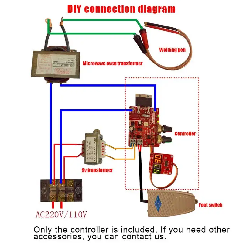 DIY плата управления временем 40A/100A для точечной сварки обновление тока управление Лер с цифровым дисплеем батареи точечной сварки машина