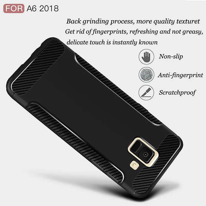 for samsung a600f Case a600 2018 a600fn sm-a600 For Samsung Galaxy A6 case a6 SM-A600FN/DS cover phone 5.6 " Fiber shell | Мобильные