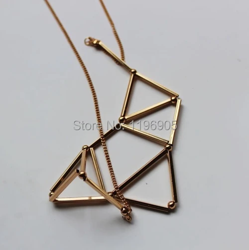 Free Shipping 2014 New Designer Punk Women's Triangle Geometry Statement Necklace Vintage Fashion Chokers High Quality Hot Sale|choker