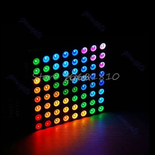 Matrix 8x8 RGB LED Full Color Dot Square Display 60x60mm Common Anode Drop ship