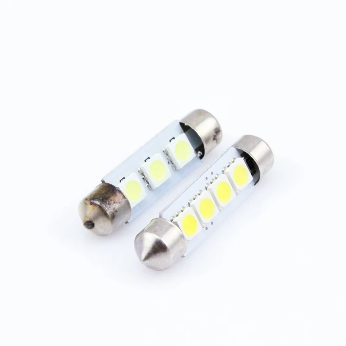 10 шт. 36 мм 12 V C5W холодный белый 3 светодиодный фестон SMD интерьерная лампа для