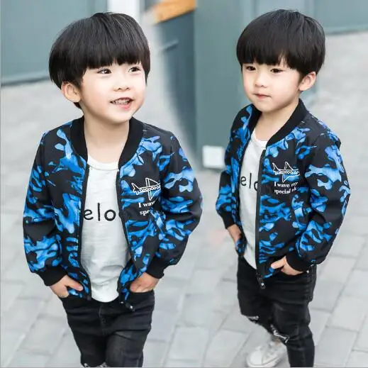 2018 новая весенняя детская куртка для мальчика пальто Курточка Бомбер с длинным