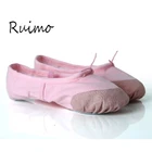 Детские Танцевальные Туфли, балетки с мягкой подошвой для девочек, спортивная обувь для взрослых, тренировочная обувь для йоги, кошки, танцевальные холщовые туфли с кожаной головкой