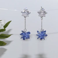 2018 hot crown aaa cubic zirconia super bright ice ball charm earring for girl color optional hhe 013