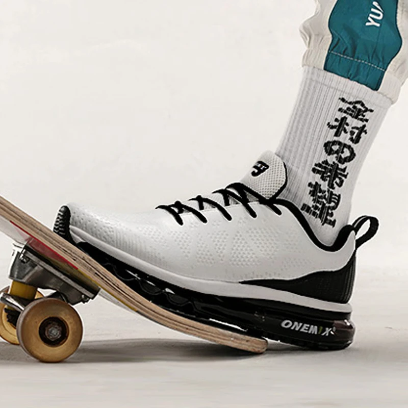 Onemix Air Cushion Running shoes for Men's 97 waterproof leather outdoor running shoe Jogging Sneakers Outdoor Fitness Sneakers