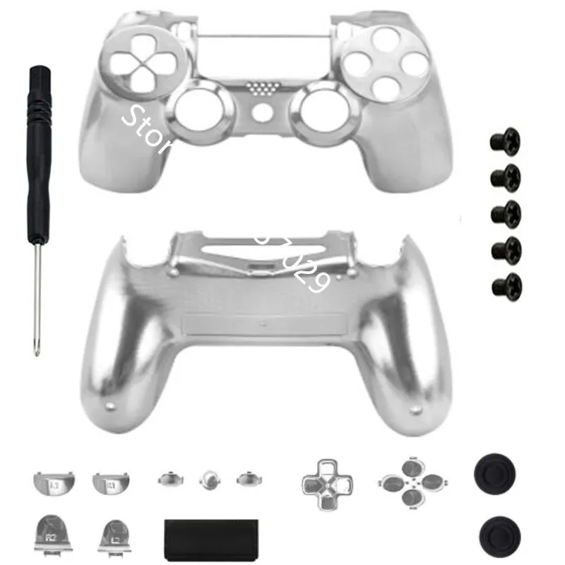 Полный Корпус в сборе кнопки из ракушек для PS4 Pro контроллер покрытие хромированный корпус крышка Игровые приставки 4 Pro JDS040 JDM040 4,0 геймпад