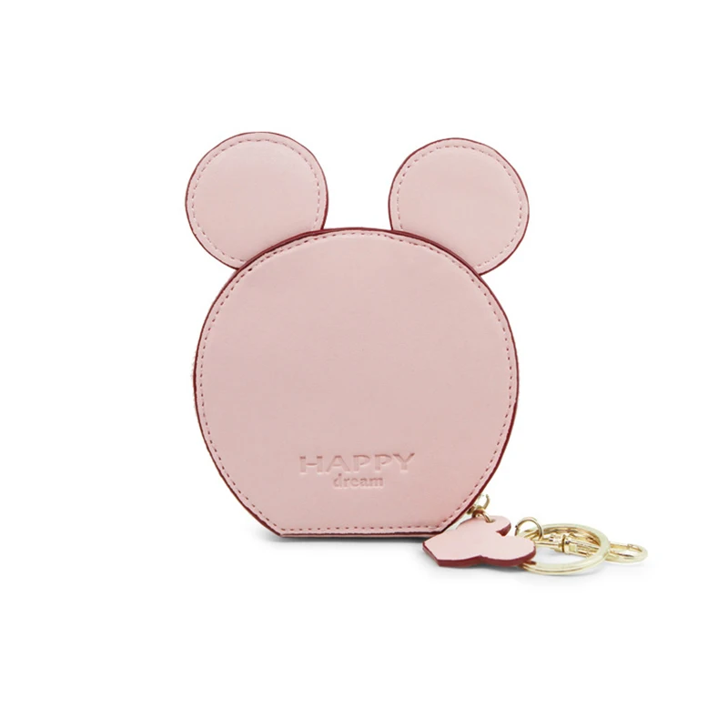 

Arsmundi Women Coin Purse Cartoon Cute Mickey Mini Key Holder Change Purse for Girls Leather Zipper Small Coin Storage Bag Pouch
