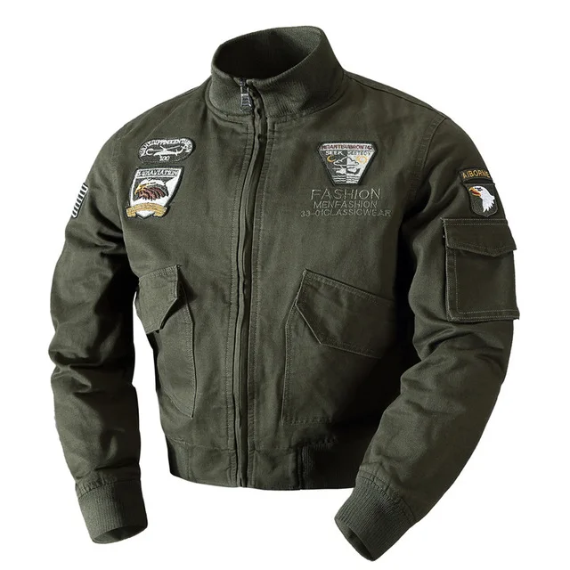 Army Green S. ARCHON зимняя теплая хлопковая тактическая куртка-бомбер мужская шерстяная подкладка толстое теплое пальто в стиле милитари одежда воздушная армейская куртка-пилот - Цвет: Army Green