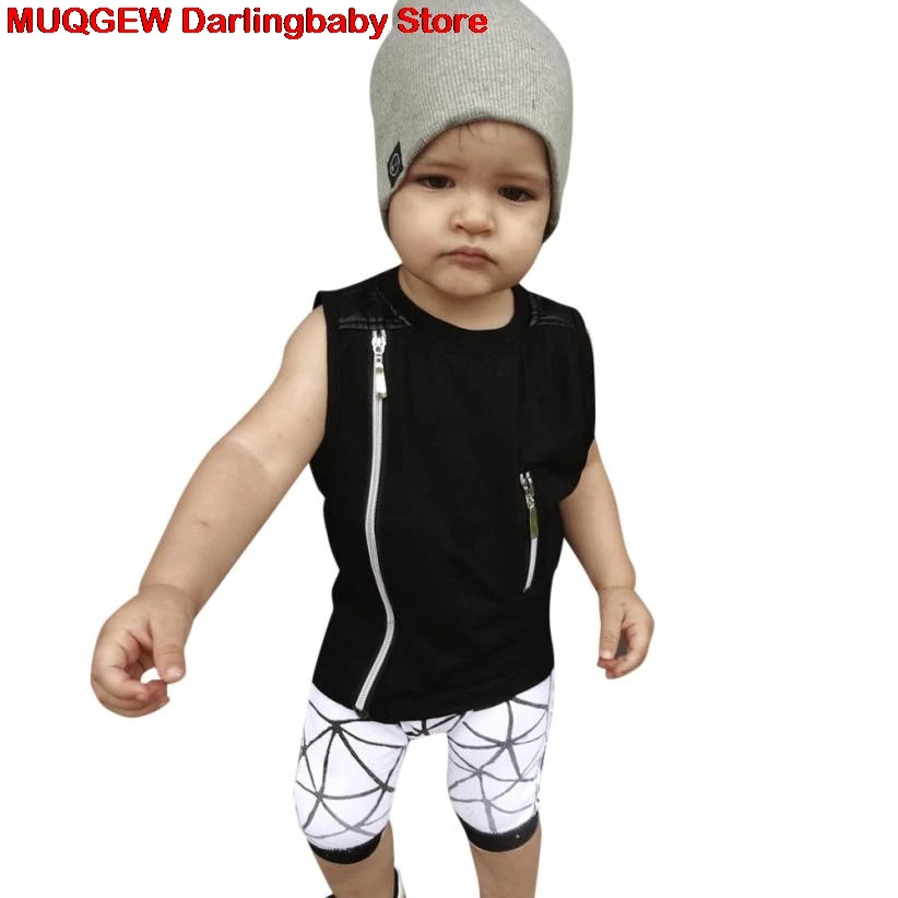 Новая детская одежда детей Костюмы Одежда для мальчиков жилет летняя футболка
