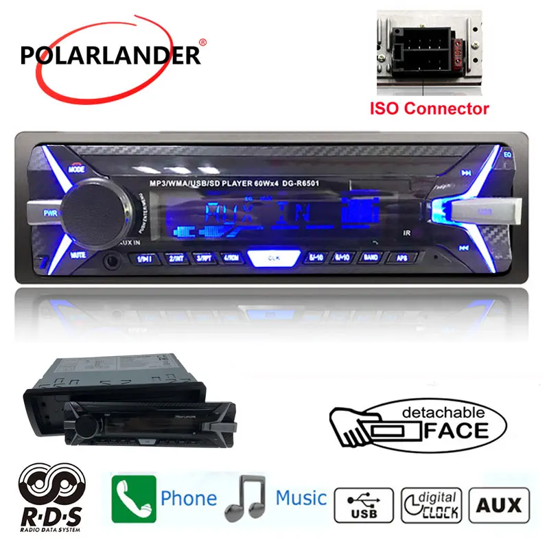 AUX TF карты Bluetooth автомобиля Автомобильный MP3-плеер стерео аудио плеер с fm-радио U