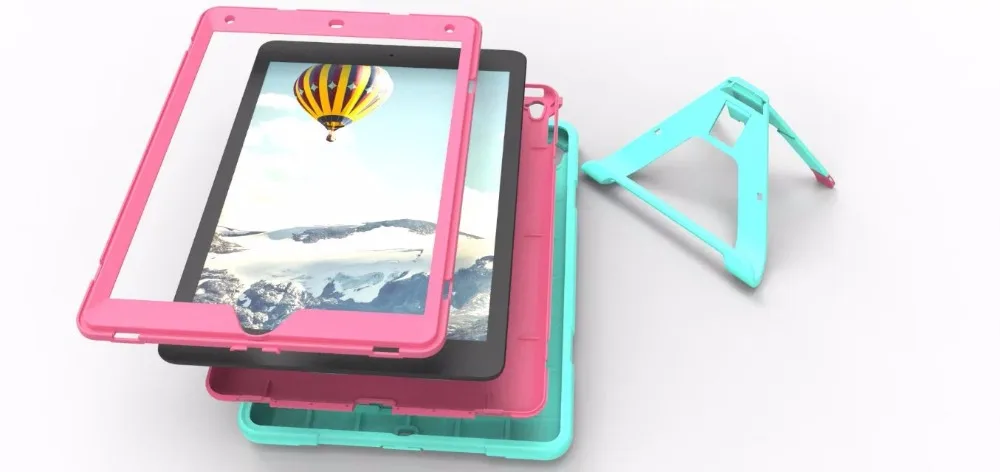 Чехол для Apple iPad Pro 9 7 ударопрочный пластиковый силиконовый чехол с подставкой