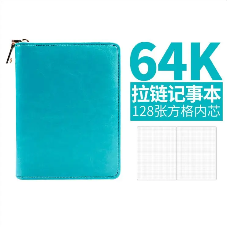 

Dilosbu Zipper Bag A6 Planner 2019 Filofax Organizer Travellers Notebook Leather Cover Journal Grid Inside Pages Office Supplies