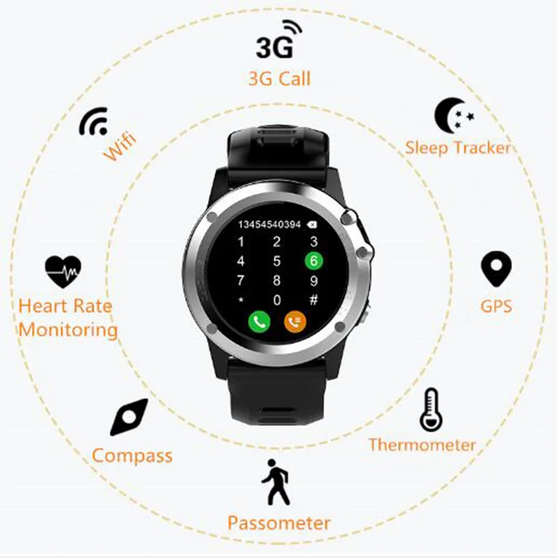 2017 новые роскошные стильные Смарт-часы с системой Android 5 1 позиционирование