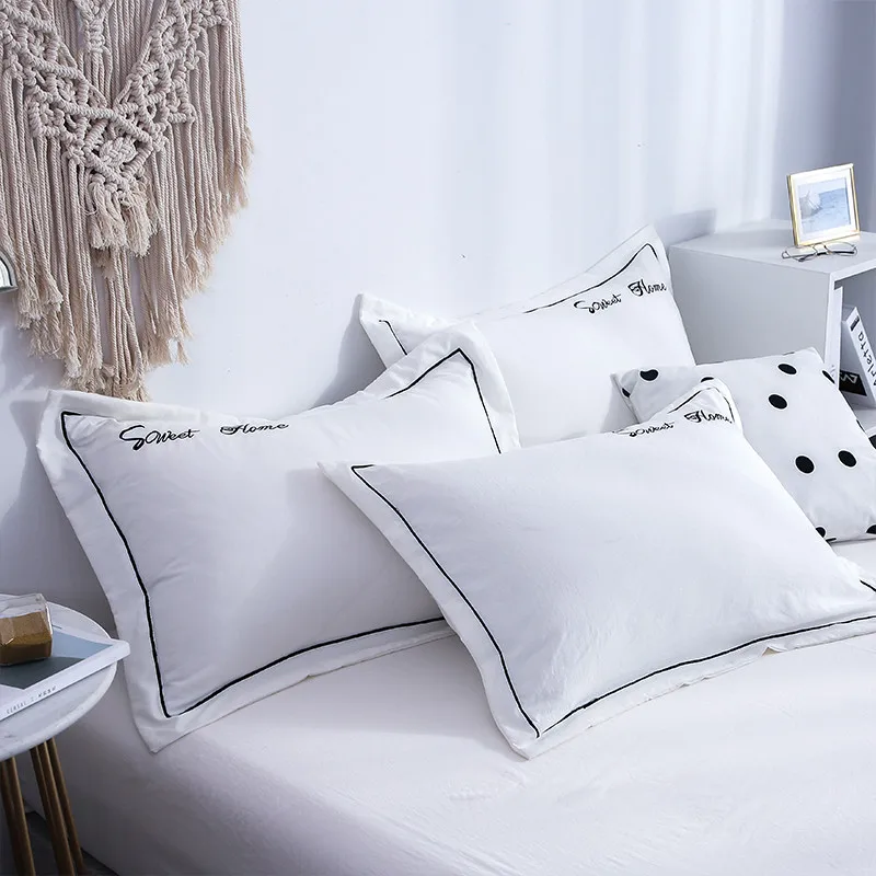 Современный стиль Моющийся хлопок 4 шт. Комплект постельного белья пододеяльник