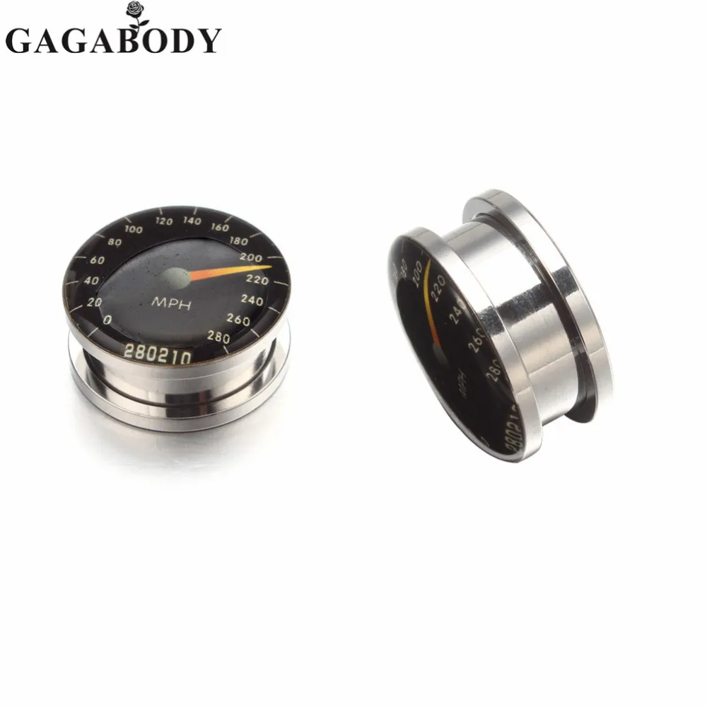 Рождественские ГАГА 1 пара 3-20 мм Панк Сталь Инструменты Панель Винт Тоннель Плагг Уши Расширитель Пирсинг Метрическая Шкала.