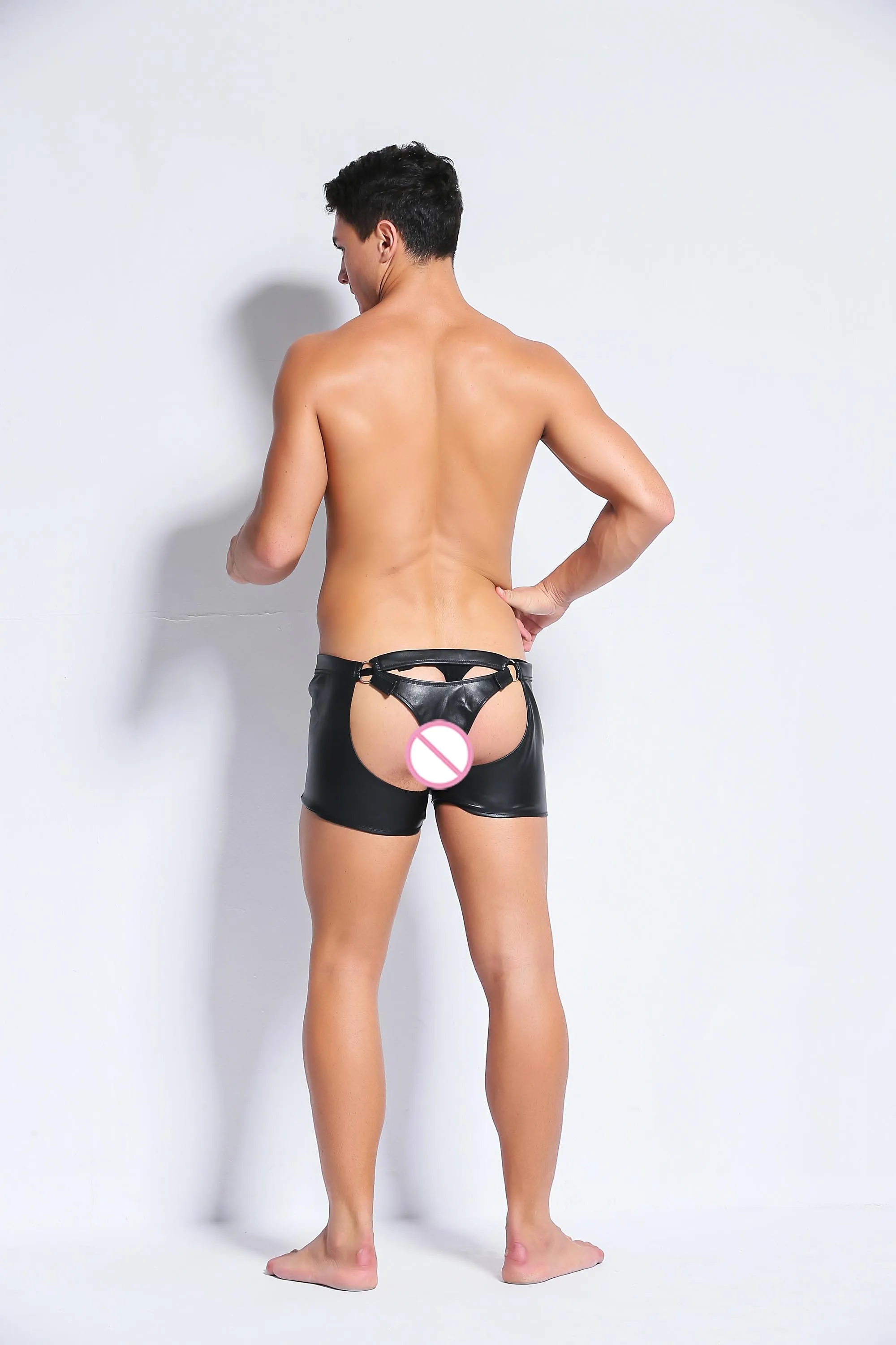 Мужская одежда Лето Горячие сексуальные бермуды Masculina эротические короткие Masculino Pantalon Corto Hombre лакированные кожаные шорты без косточек