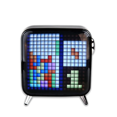 Divoom Pixel Tivoo портативный Tivoo Max открытый беспроводной Bluetooth динамик аудио Pixel Art светодиодный смарт-будильник с приложением - Цвет: Tivoo MAX Blue