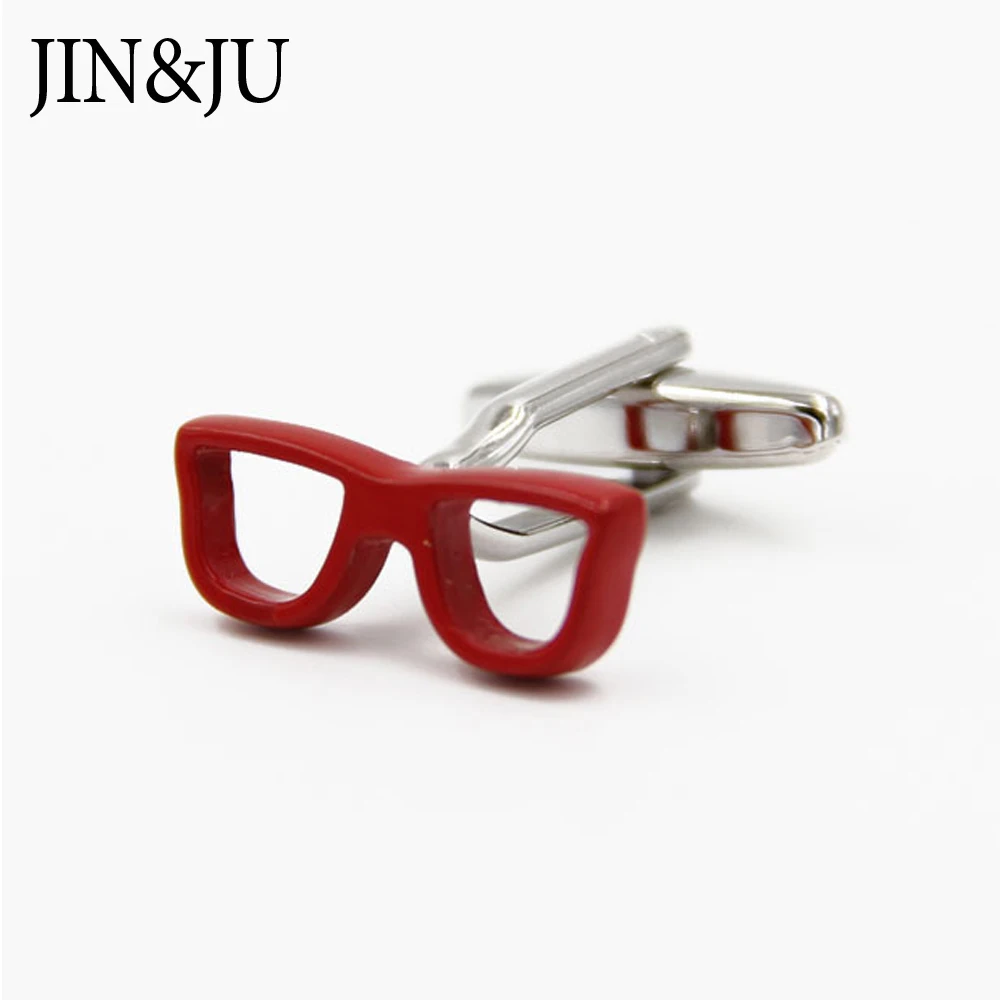 JIN & JU мужские ювелирные изделия Модные очки для глаз медные запонки Бизнес