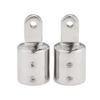 2 pcs stainless steel yacht boats accessories marine fit for 25mm 1 pipe eye end cap boat bimini top fitting rounded hardware