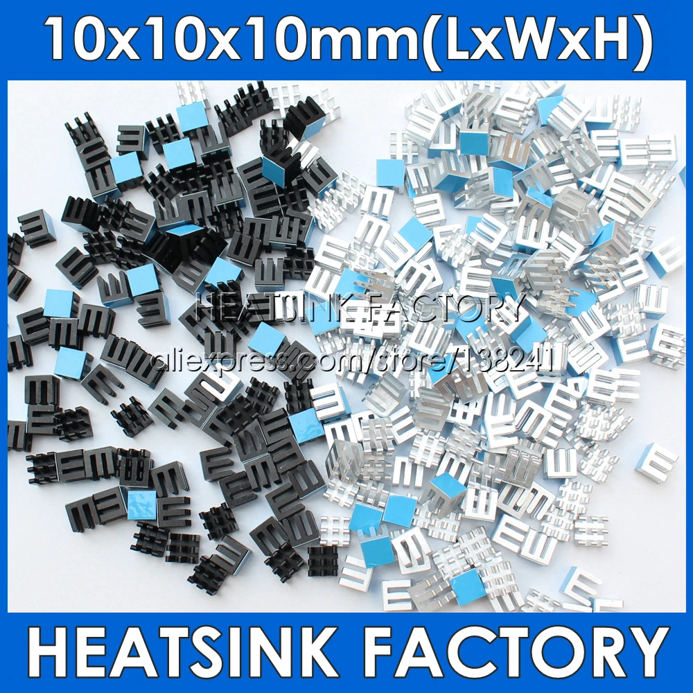 

HEATSINK FACTORY 20pcs/lot Aluminum Heat Sink 10x10x10mm Chipset Radiator Cooler With Thermal Heat Dissipation Trans