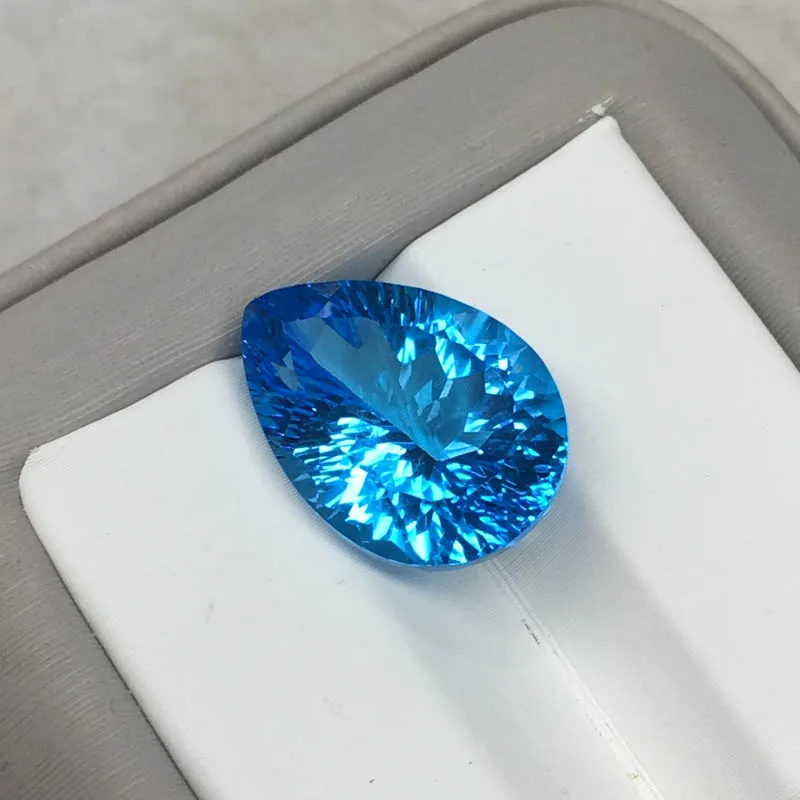 CSJ натуральный голубой топаз свободный драгоценный камень глубокая расцветка