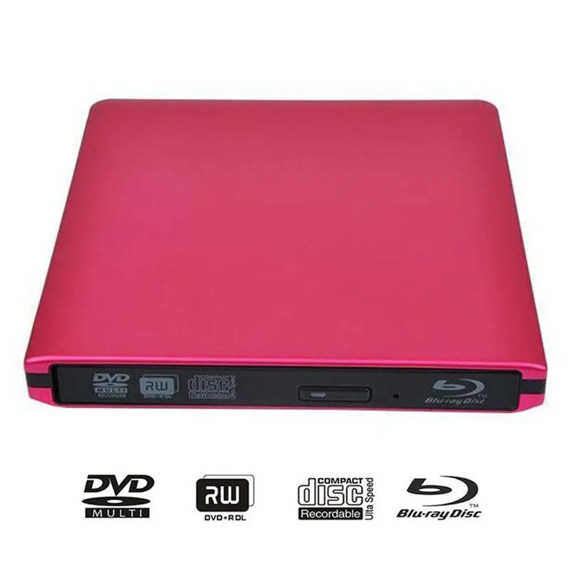 USB3.0 Blu-ray Drive External  DVD Burner 3D Bluray Player External DVD Drive BD-ROM DVD-RW Burner Writer For Macbook Laptop PC